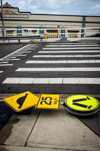fallen pedestrian sign (1 of 1)
